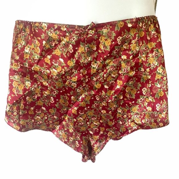 Cacique Red Floral Lingerie Tank and Shorts Set - Picture 5 of 7